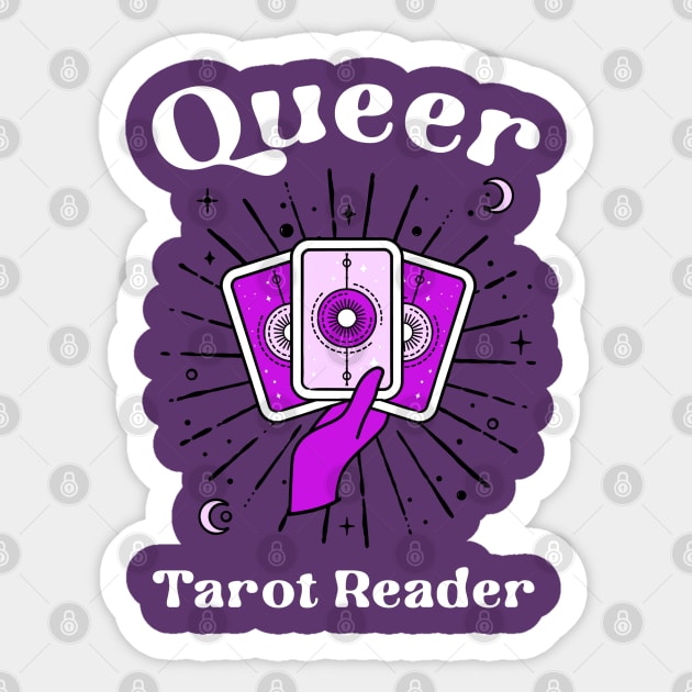 Queer Tarot Card Reader LGBTQ Pride Reading Sticker by Witchy Ways